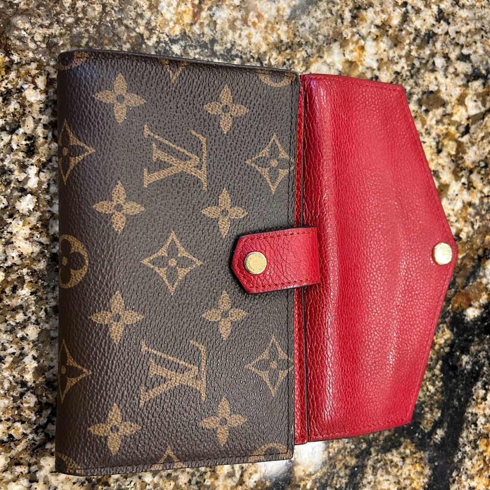 LV Red Top Wallet